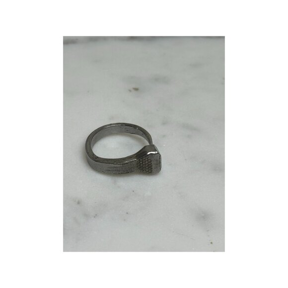 HorseShoe Nail Pinky Finger Ring Cowgirl Cowboy Hand Forged Equestrian Jewelry 6 - Picture 2 of 4